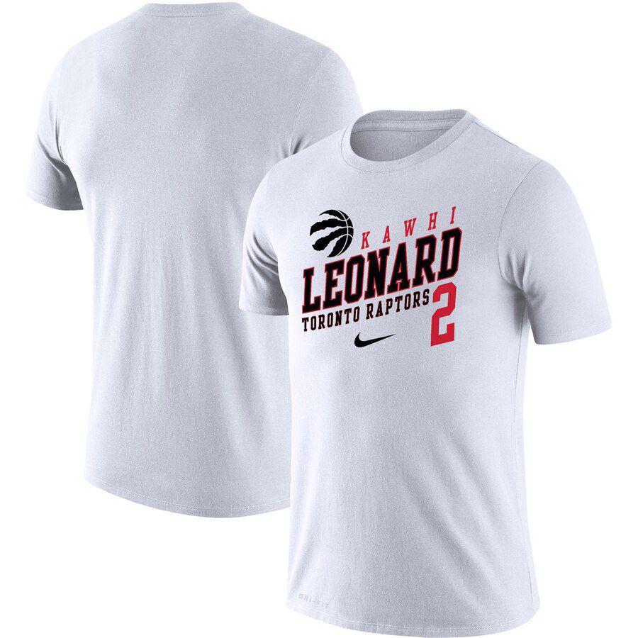 2019 Men Toronto Raptors #2 Leonard white NBA Nike T shirt->nba t-shirts->Sports Accessory